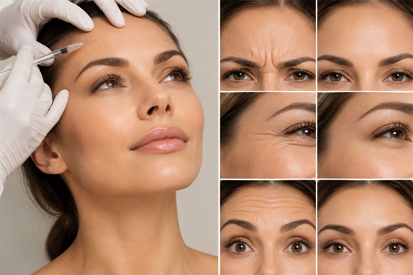 Anti-Wrinkle Injections Putney Anti-wrinkle injection treatment and the areas it is used on, at a Putney clinic in London