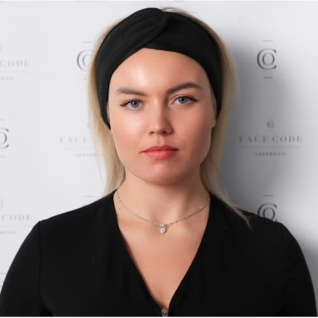 Client photographed before a skin treatment at Face Code Aesthetic in Putney, London