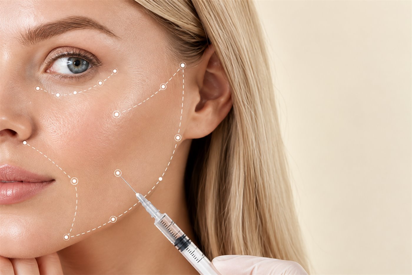 Cheek filler treatment for mid face volume at a Putney clinic in London