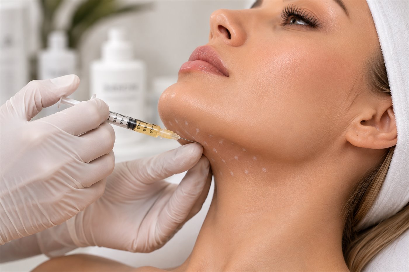 Neck and jawline treatment at an aesthetic clinic in Putney, south west London
