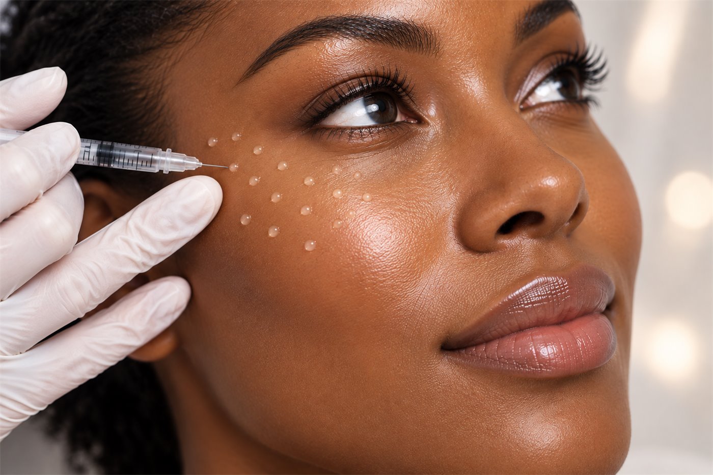 Juvelook collagen biostimulator being placed at an aesthetic clinic in Putney, London