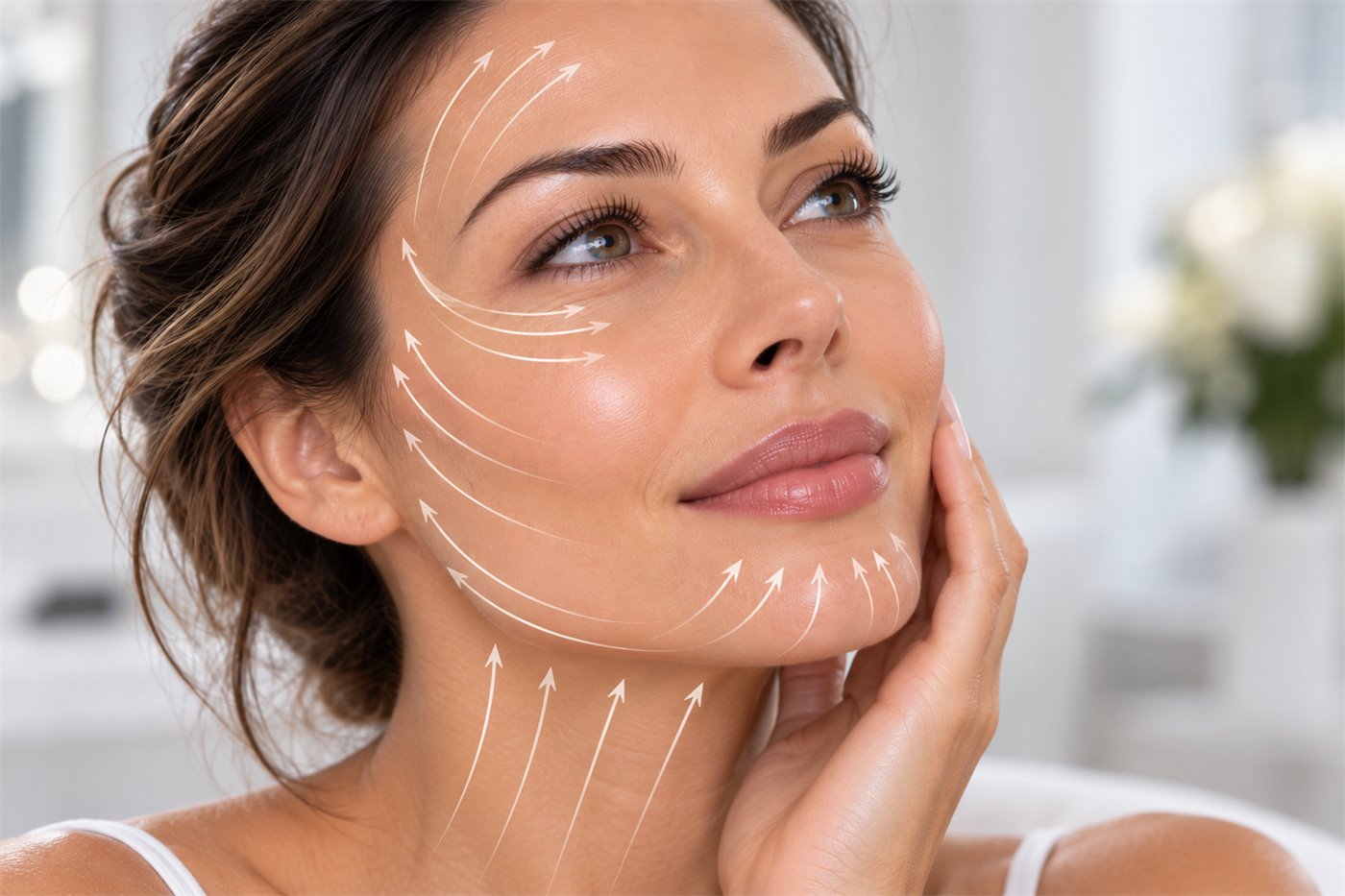 Non-surgical skin tightening treatment being performed at an aesthetic clinic in Putney, London